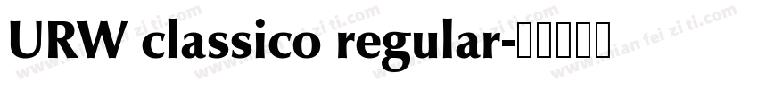 URW classico regular字体转换